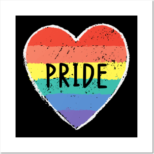 Rainbow Pride Hearts Posters and Art